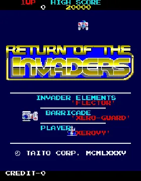 Return of the Invaders (bootleg set 1) screen shot title